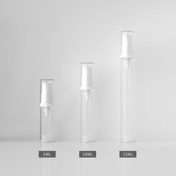 50pcs 5ml 10 ml 15ml Mini Pregleden Visoko kakovostne Povratne Steklenice Prenosni Brezzračnim Spray Črpalka Razpršilnik Steklenico Za Potovanja