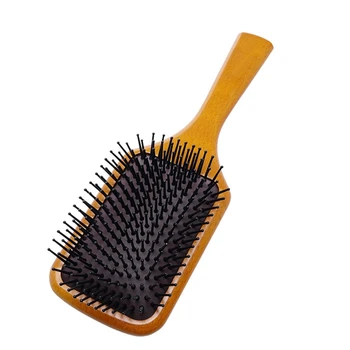 Anti Statične Lase Zračne Blazine Lesene Hairbrush Mokro Kodraste Detangle Glavnik Styling