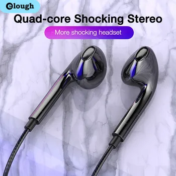 Elough 3,5 mm Žične Slušalke Z Bas Čepkov Stereo Slušalke za Glasbo, Šport Gaming Slušalke Z mikrofonom-line Nadzor Za Slušalke