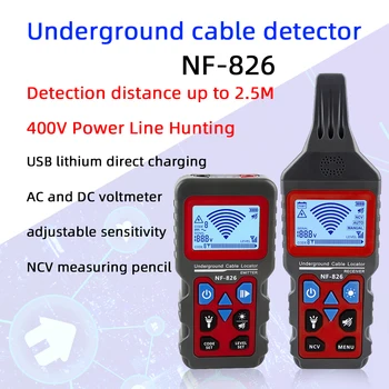 NF-826 Podzemni Kabel Tester Telefonski Kabel, Lokator Žice Tracker Električni Skladu Vodo, Plinom Cevi Detektor Kabel Finder