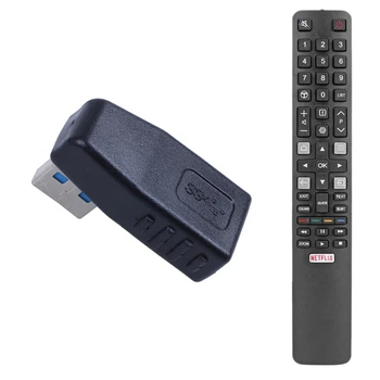 Pravim Kotom USB 3.0 A Moški-Ženska M/F Plug Adapter Priključek Z Smart TV Daljinski upravljalnik Za TCL 49C2US