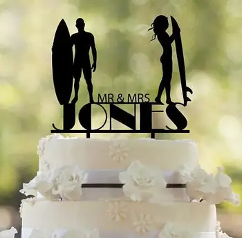 Prilagojene deskarjev par poroko Akril torto toppers, poročni tuš udejstvovanje stranka odlikovanja